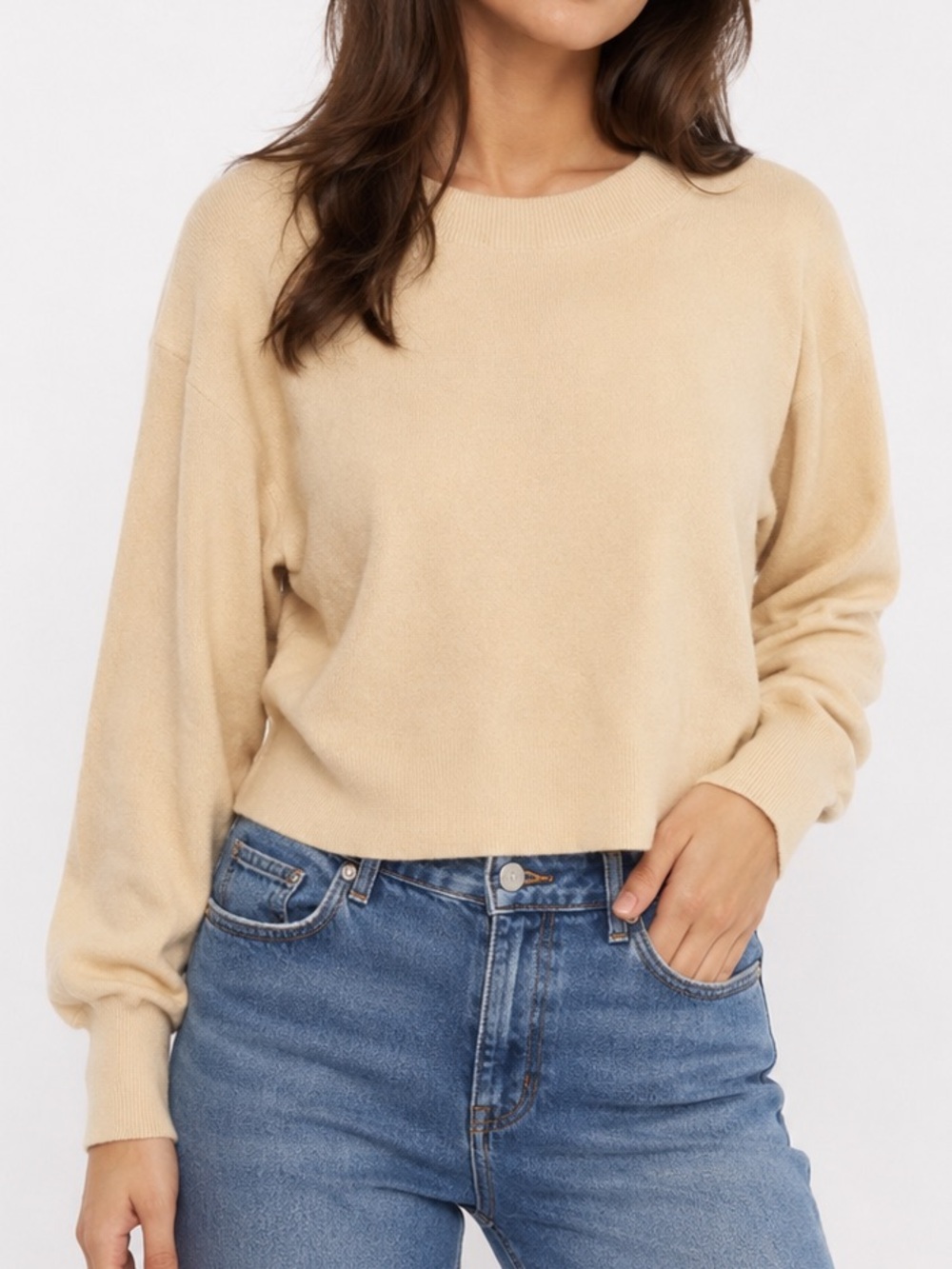 Oat New York Soft Cream Crewneck Sweater